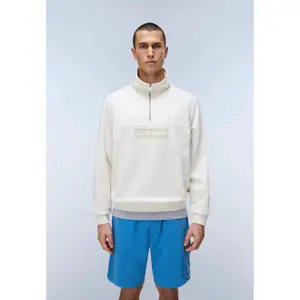 Sweatshirt mit 1/2 Reißverschluss aus French Terry Napapijri Box Logo image-2