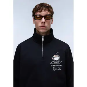 Half-zip sweatshirt in French terry Napapijri Sol image-1
