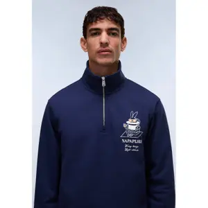 Half-zip sweatshirt in French terry Napapijri Sol image-1