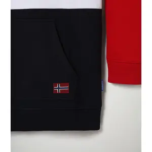 Tricolour hooded sweatshirt Napapijri Bogy image-4