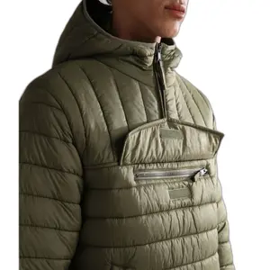 Plumífero con capucha y media cremallera Napapijri A-Morgex image-6