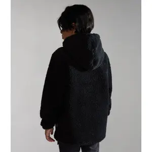 Sudadera con capucha de forro polar y media cremallera para niños Napapijri Burgee image-3