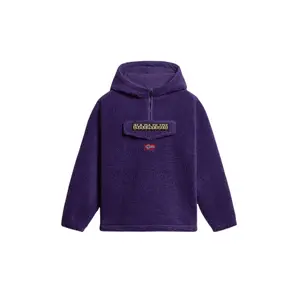 Kinder-Kapuzen-Sweatshirt aus Fleece mit halbem Reißverschluss Napapijri Burgee image-0
