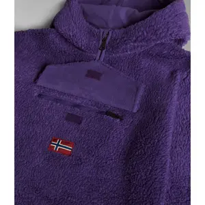 Kinder-Kapuzen-Sweatshirt aus Fleece mit halbem Reißverschluss Napapijri Burgee image-5