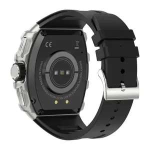 Slimme horloge met groot scherm, hoge resolutie, siliconen band en zilveren wijzerplaat Nasa IP 67 image-2