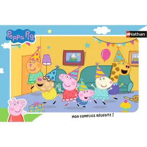 15-piece puzzle - frame - Peppa Pig's birthday Nathan image-0
