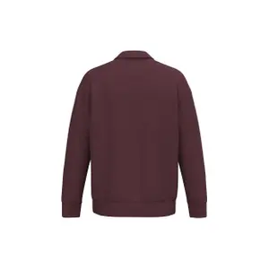 Polo collar quarter zip sweatshirt with dropped shoulders Native Spirit image-1