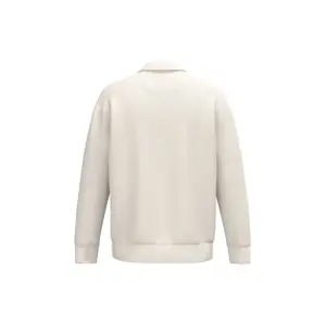 Polo collar quarter zip sweatshirt with dropped shoulders Native Spirit image-1