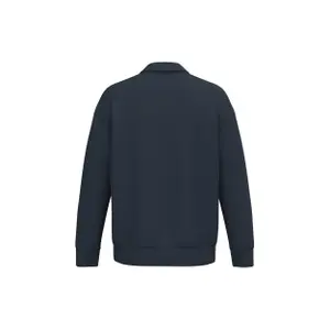 Polo collar quarter zip sweatshirt with dropped shoulders Native Spirit image-1