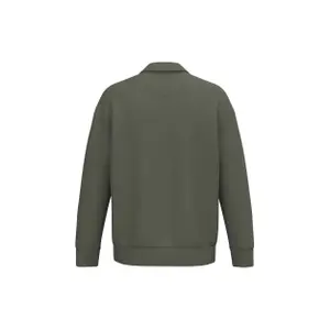 Polo collar quarter zip sweatshirt with dropped shoulders Native Spirit image-1