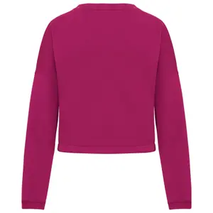 Sweatshirt ecológico de gola redonda oversized cropped para mulher Native Spirit image-1