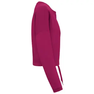 Sweatshirt ecológico de gola redonda oversized cropped para mulher Native Spirit image-2