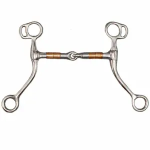 Pelham für gebrochenes Pferd in Kupferrollen Natowa