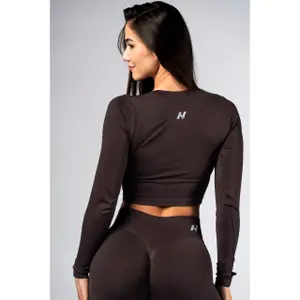 Γυναικείο μπλουζάκι με μακριά μανίκια Nebbia Power Crop Top image-1