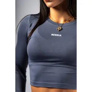Γυναικείο μπλουζάκι με μακριά μανίκια Nebbia Power Crop Top image-3