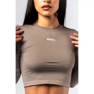 Γυναικείο μπλουζάκι με μακριά μανίκια Nebbia Power Crop Top image-4