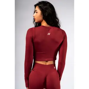 Γυναικείο μπλουζάκι με μακριά μανίκια Nebbia Power Crop Top image-1