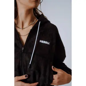 Sweatshirt med huva och dragkedja Nebbia Power image-4