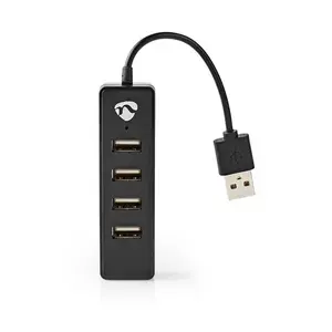 Hub USB-A mâle 2.0 - 4x USB A femelle - 480 Mbit/s Nedis