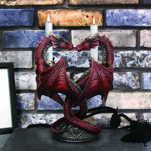 Portavelas Nemesis Now Anne Stokes Dragon Heart Valentine's Edition image-1