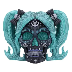 Figurine Nemesis Now Drop Dead Gorgeous Skull Cute and Cosmic image-0