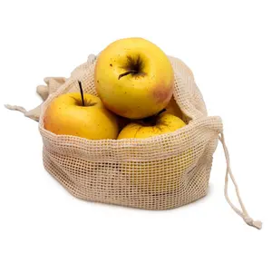 Bolsas de red de algodón orgánico Nerthus (x3) image-1
