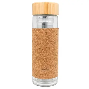 Teekanne aus Glas mit Kork und doppelter Wand Nerthus image-0