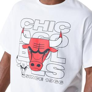 T-shirt oversize Chicago Bulls NBA Outline Graphic image-1