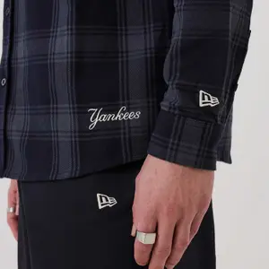 New York Yankees Long Sleeve Shirt New Era MLB Plaid image-3