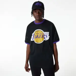 T-shirt oversize en mesh LA Lakers NBA Team Logo image-1