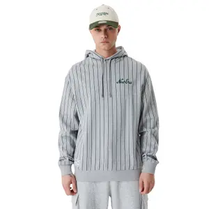 Sweatshirt à capuche avec rayures New Era image-0