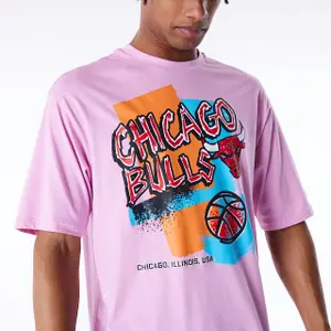 T-shirt oversize Chicago Bulls NBA Retro Graphic image-4