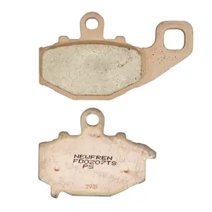 Bike brake pad Newfren Kawasaki 400 Zrx 1994+2001 Av, 600 Zx-6R Ninja 1994+2017 Ar, 650 Er-6F-Er-6N 2006+2016 Ar, 750 Z 2004++2007, 1000 Z Sx 2011+2018 Ar (Fd0207Ts) (Touring Metal Fritte)