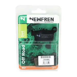 Pastilla de freno trasero de aluminio para moto Newfren BETA 50 RR 2005+ AR, 125 URBAN 2008+ AR, 50 MOTARD AM6 image-1