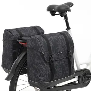 Dubbel punkt bakåtbärande cykelväska i bambu Newlooxs Alba image-1