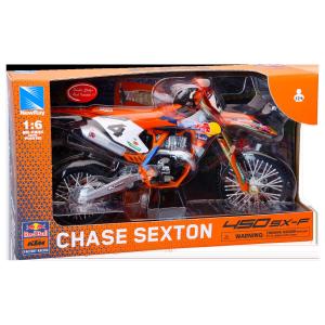 1/6 scale motorcycle model NewRay KTM 450 SX-F Red Bull C. Sexton image-1