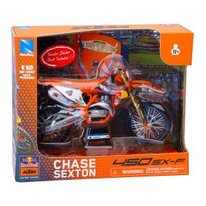 1/12 Scale Motorcycle Model NewRay KTM 450 SX-F Red Bull C. Sexton image-1