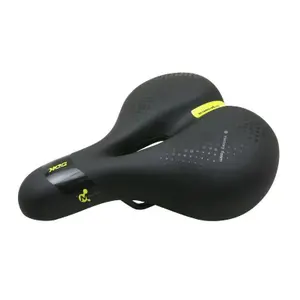 Sella ergonomica City in elastomero nero con memory foam e foro centrale per donne Newton image-1