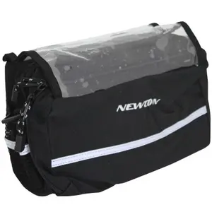 Bike handlebar bag with clip fastening 25.8-31.8 with card reader and reflective tape Newton N1 24,5 x 17 x 14 cm image-0