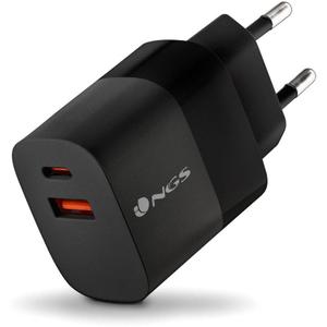 Adaptateur secteur Bud 1x USB-C + 1x USB-A NGS