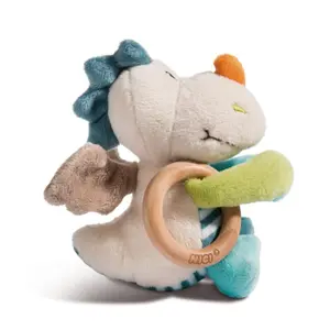 Schnuffeltuch mit Holzring und Glocke Nici Dragon Grabber Dragilu image-1
