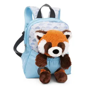 Rucksack mit Rotem Panda Plüschtier Nici