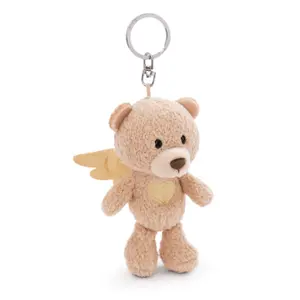 Sleutelhanger teddybeer met beschermengel en hart Nici image-0