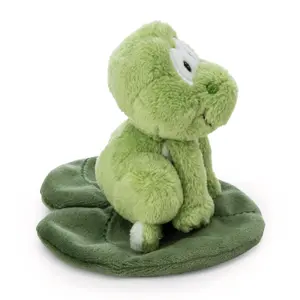 Peluche grenouille sur feuille Nici Fridolin image-1