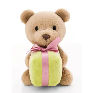 Urso de peluche sentado com caixa de presente Nici Finni image-2
