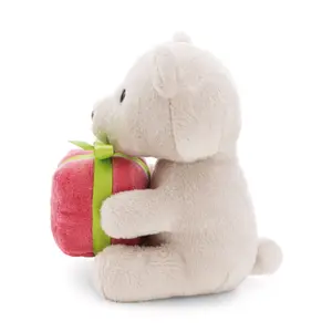 Urso de peluche sentado com caixa de presente Nici Finni image-1