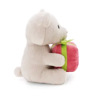 Urso de peluche sentado com caixa de presente Nici Finni image-2