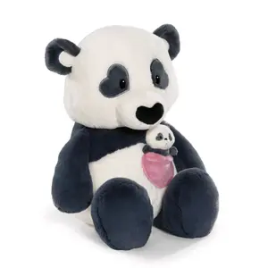 Αρκούδος panda με τσέπη σε σχήμα καρδιάς και panda Nici Love image-0
