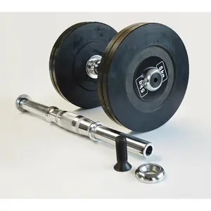 Pair of rubber dumbbells body-solid pro style 18 kg image-4