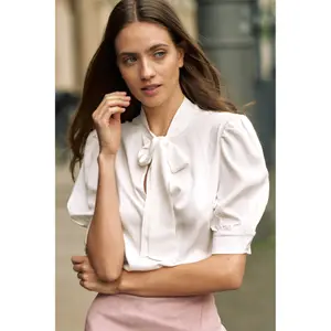 Blouse with a tie at the neck for women Nife image-2